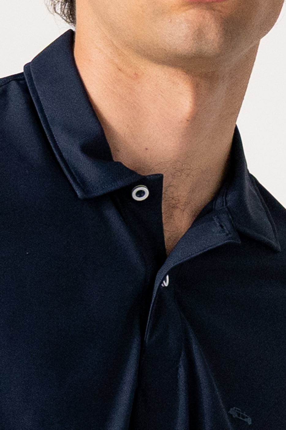 Polo hombre punto técnico ultraelástico marino
