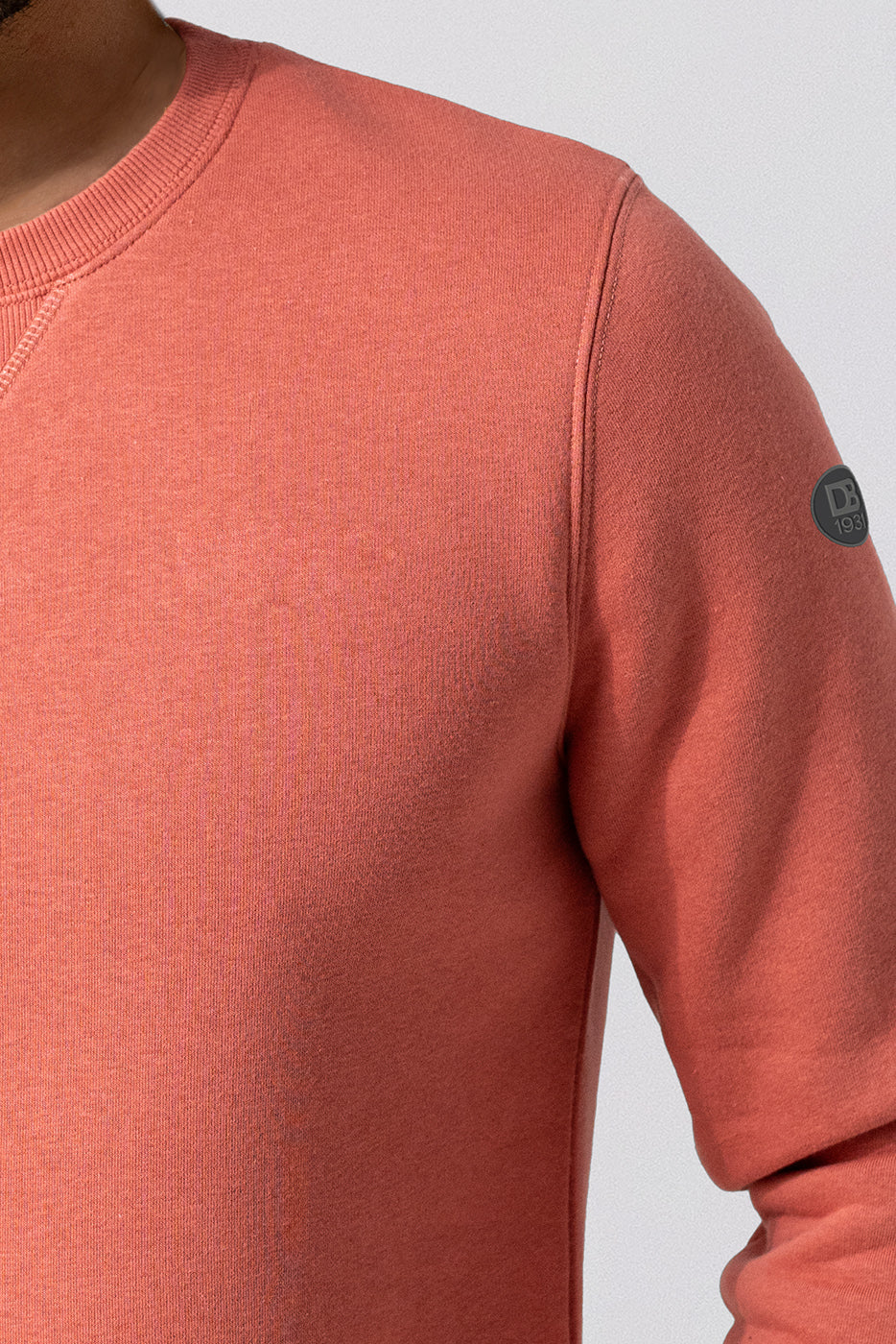 Sudadera cuello redondo naranja