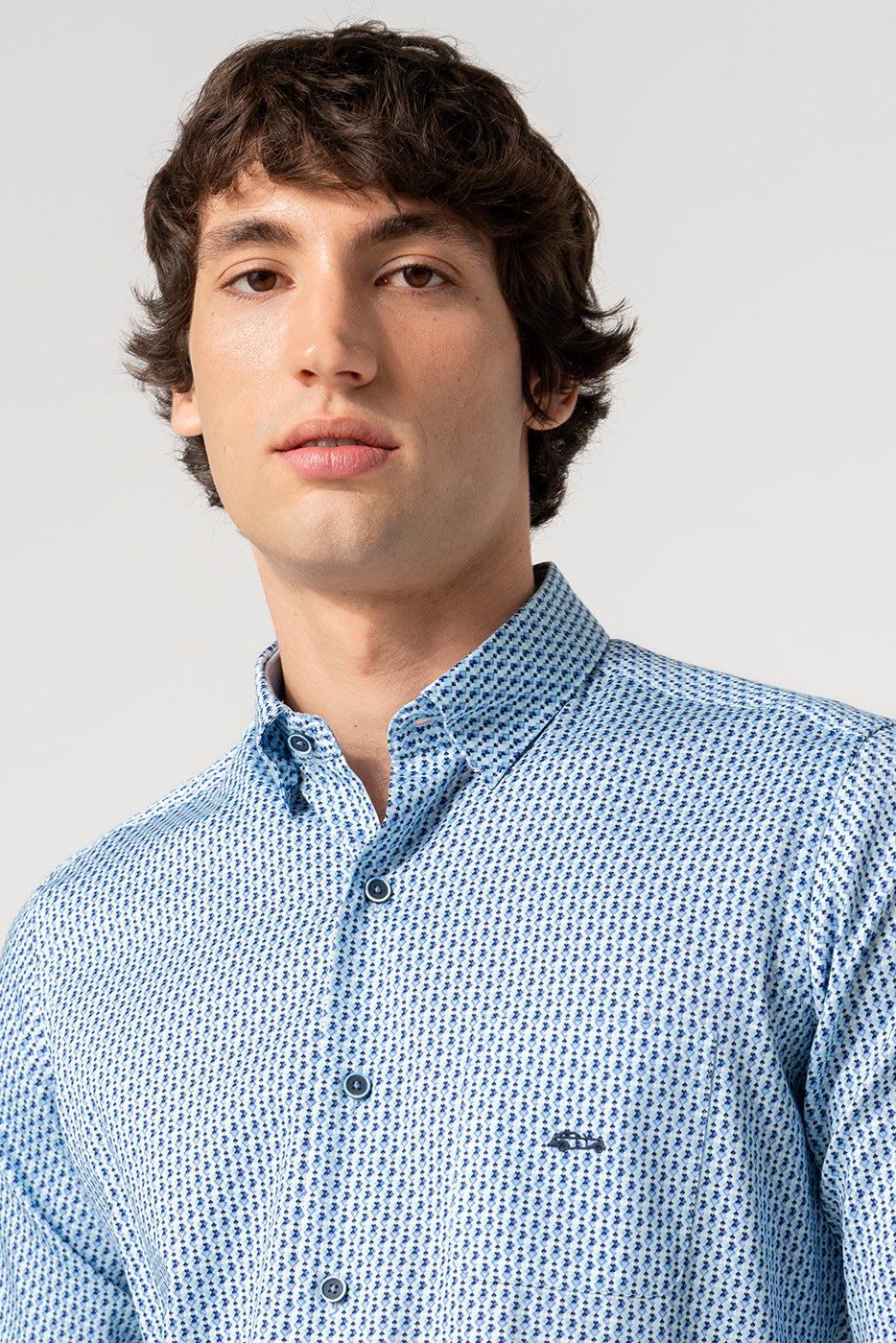 Camisa hombre estampada regular fit