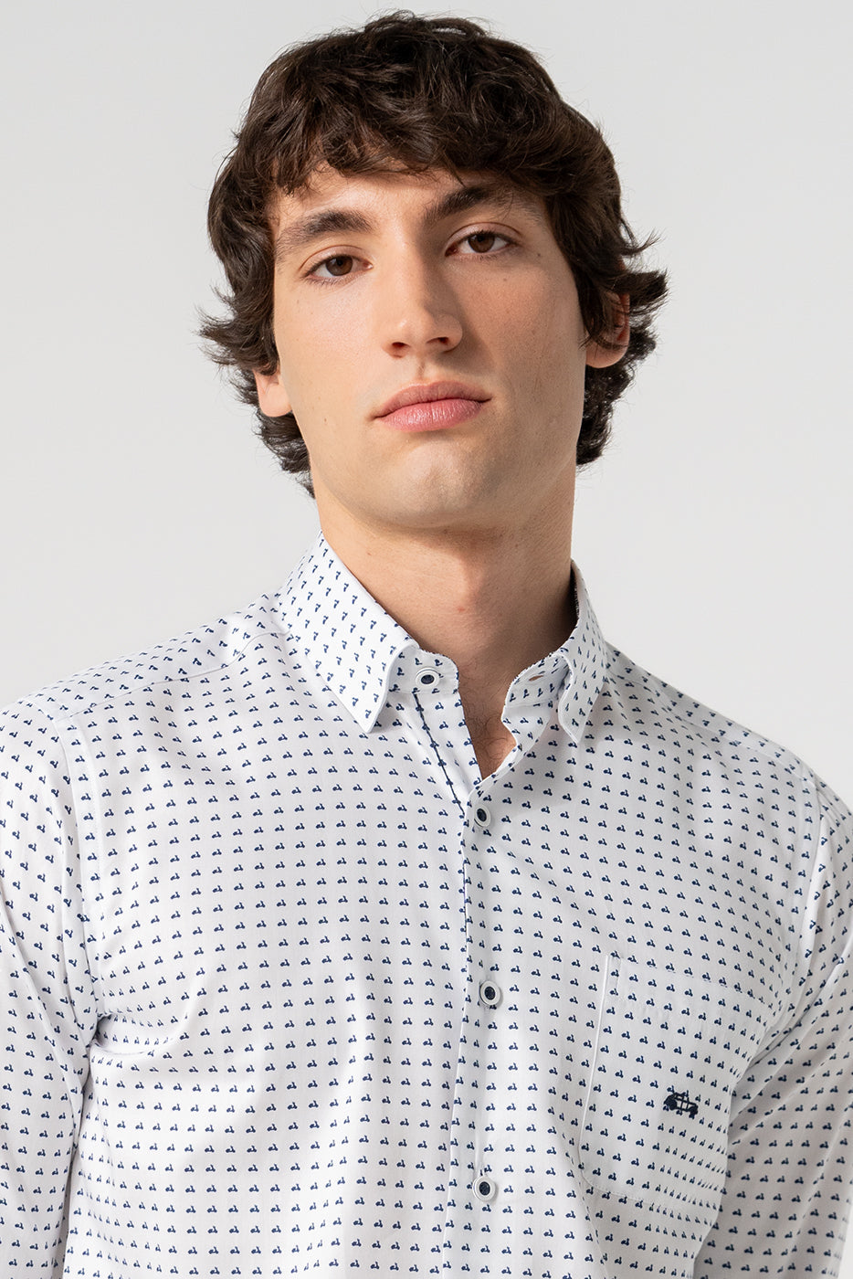 Camisa estampado vespas con bolsillo