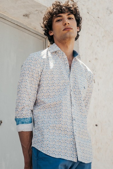 CAMISA ESTAMPADA ALGODÓN MOTIVO VEGETAL
