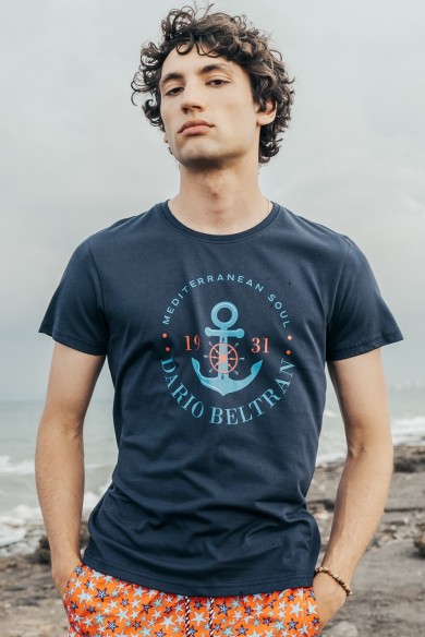 CAMISETA MARINO HOMBRE ALGODÓN