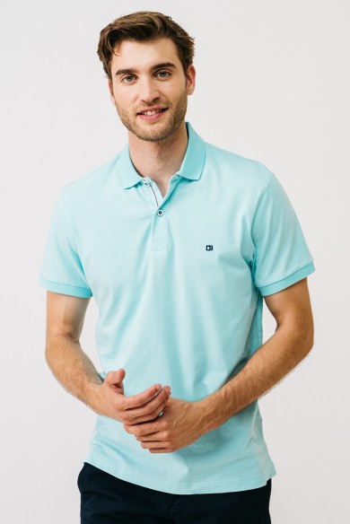 POLO HOMBRE BÁSICO AGUAMARINA
