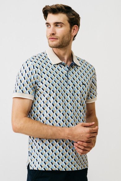 POLO HOMBRE ESTAMPADO GEOMÉTRICO