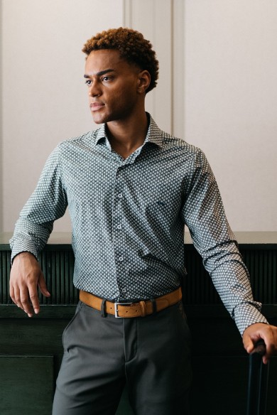 CAMISAS BIELÁSTICA ESTAMPADO FLORES QUE NO NECESITA PLANCHA