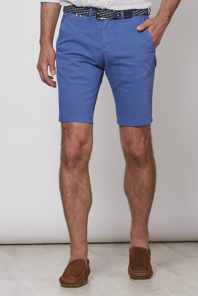 BERMUDA ELÁSTICA HOMBRE AZUL