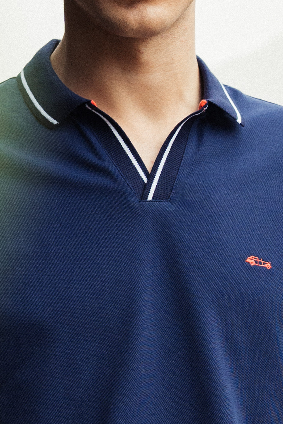Polo piqué 100% algodón marino 