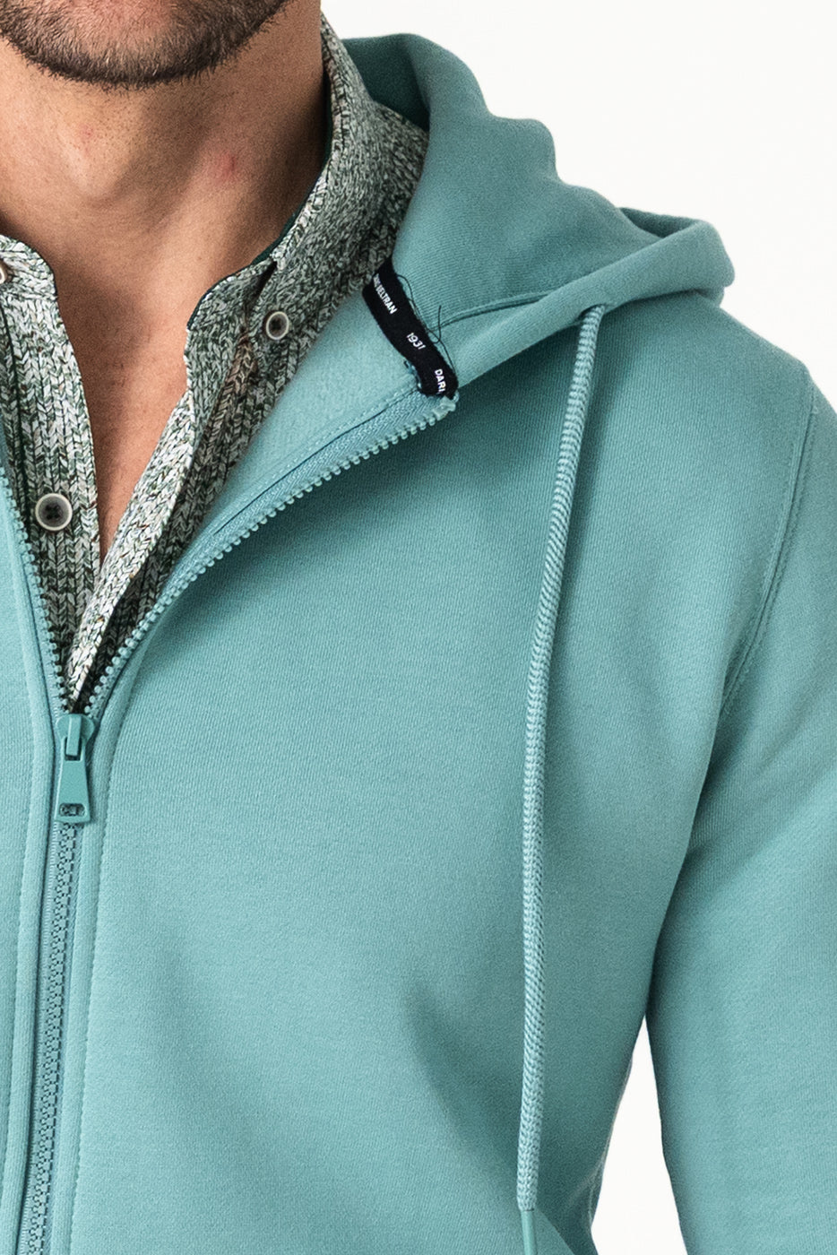 Sudadera chaqueta cremallera con capucha verde