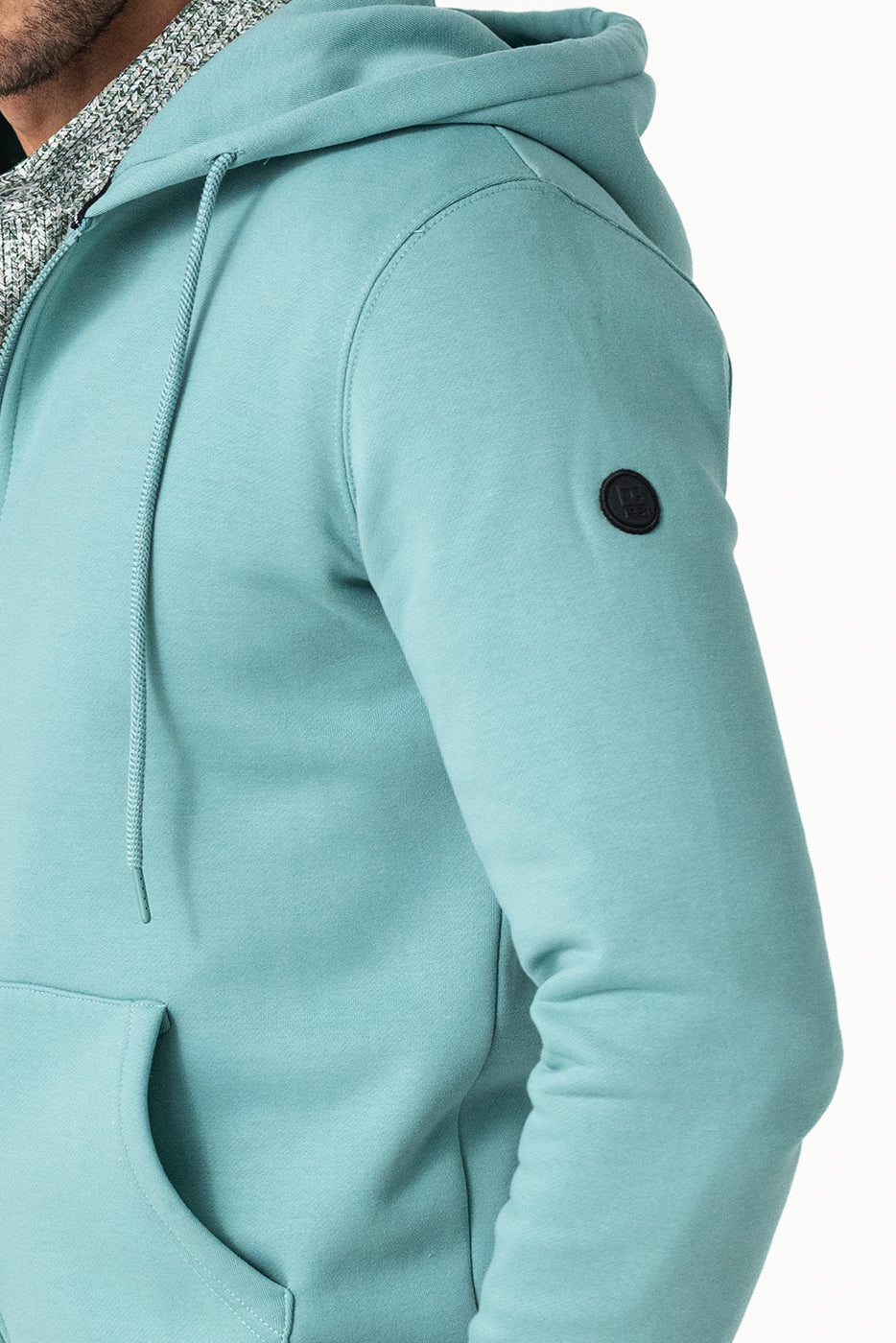 Sudadera chaqueta cremallera con capucha verde
