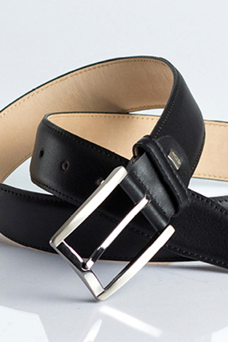 Cinturón piel negro