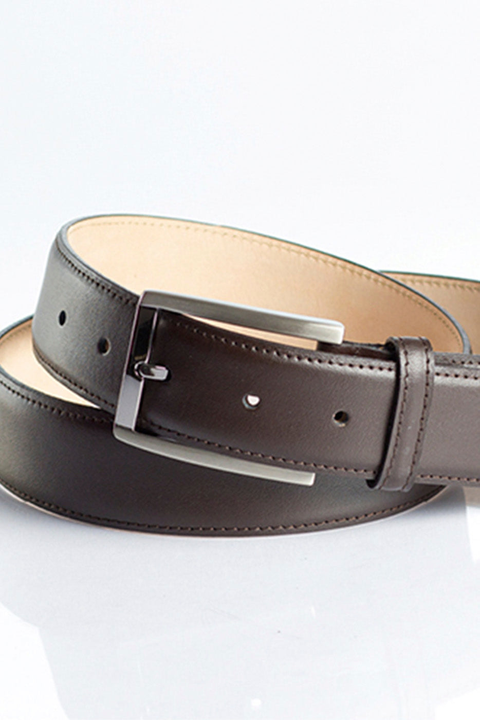 Cinturón piel marrón