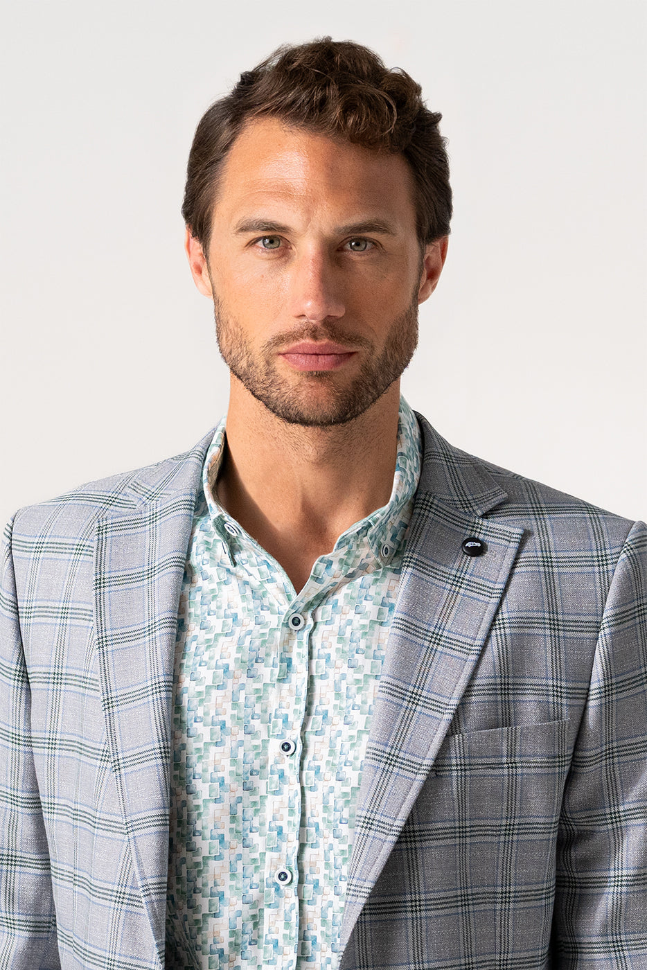 Americana hombre gris