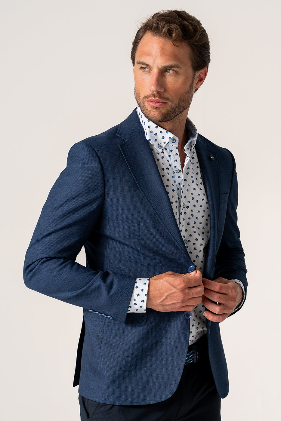 Americana hombre azul