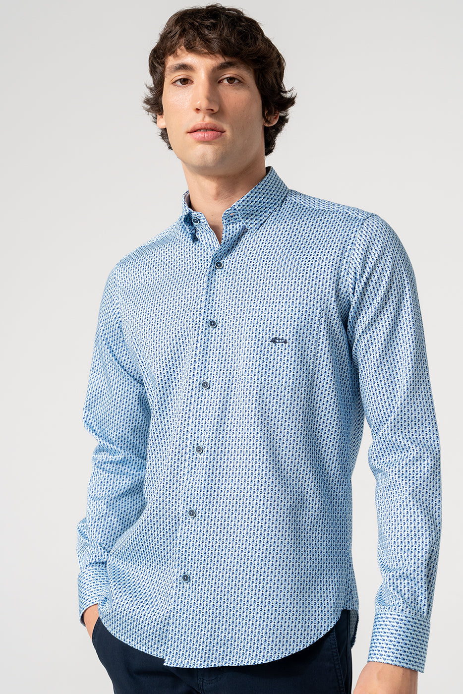 Camisa hombre estampada regular fit