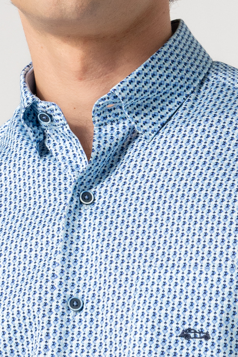 Camisa hombre estampada regular fit