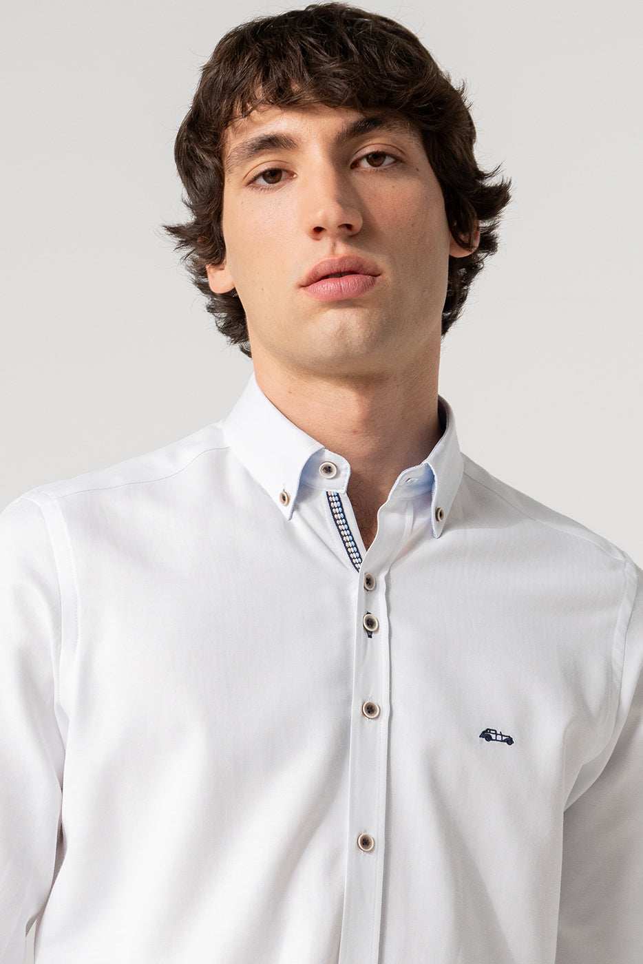 Camisa hombre slim fit blanco