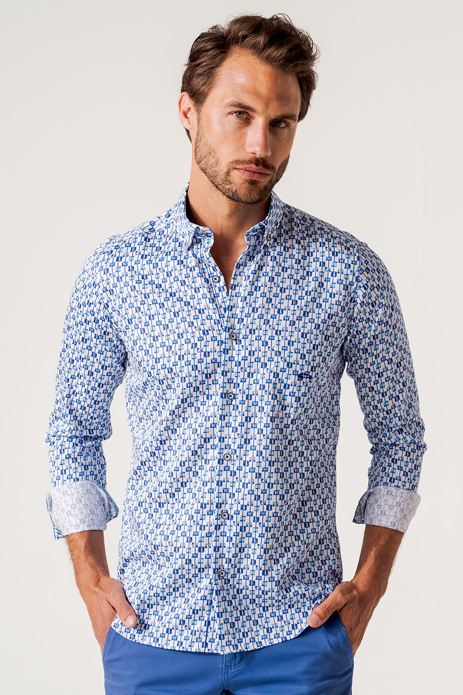 Camisa algodón extrasuave manga larga