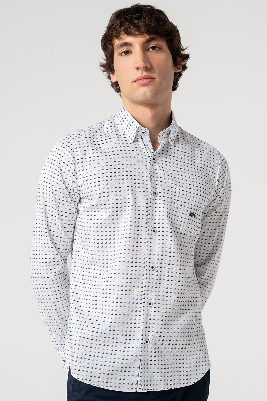 Camisa estampado vespas con bolsillo