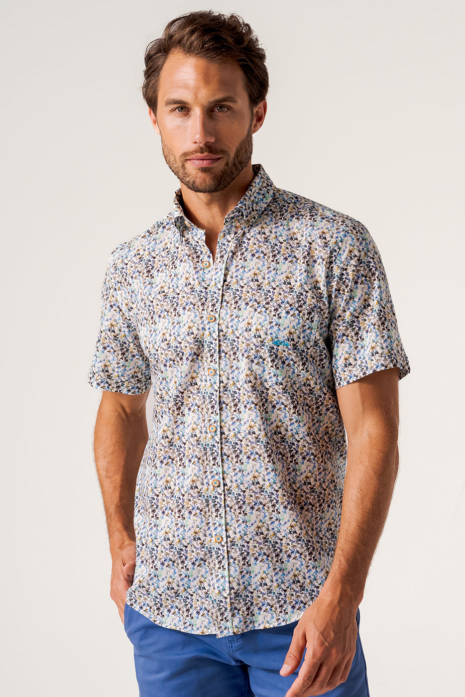Camisa manga corta estampado floral
