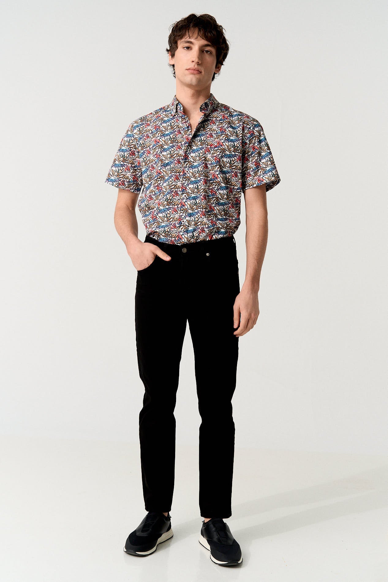 Pantalón negro denim stretch