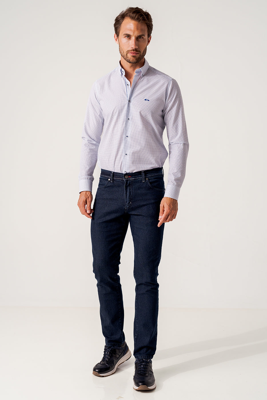 Pantalón largo 5 bolsillos elástico vaquero