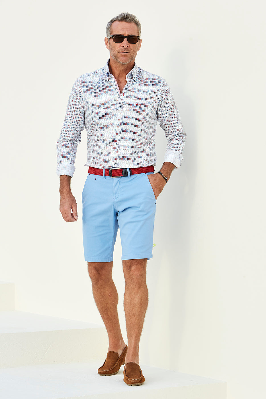 Bermuda vaquera elástica 5 bolsillos