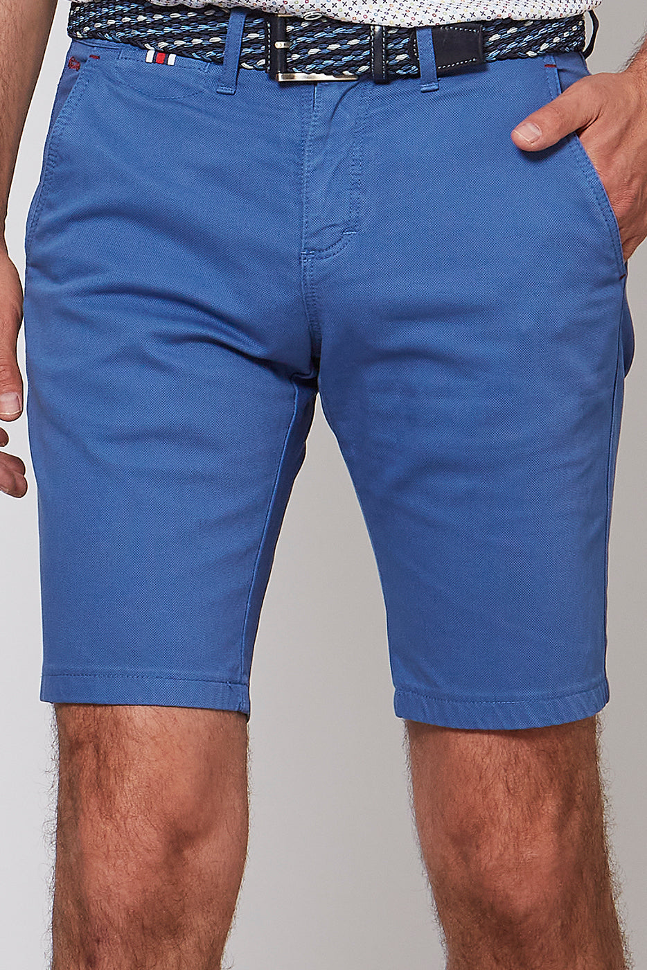 Bermuda elástica hombre azul