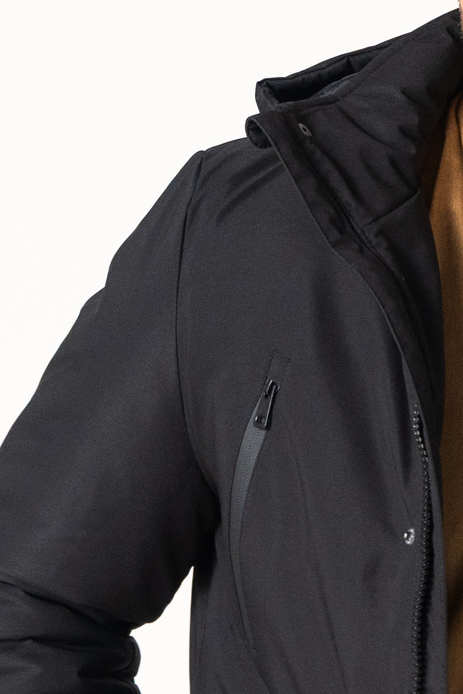 Parka hombre sin capucha negra