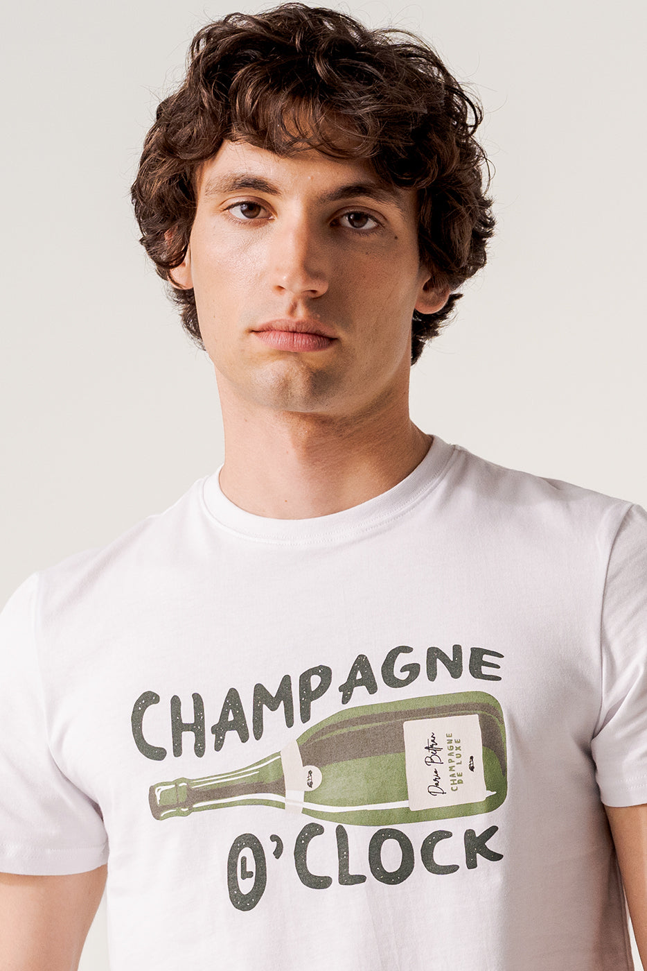 Camiseta manga corta blanca algodón 