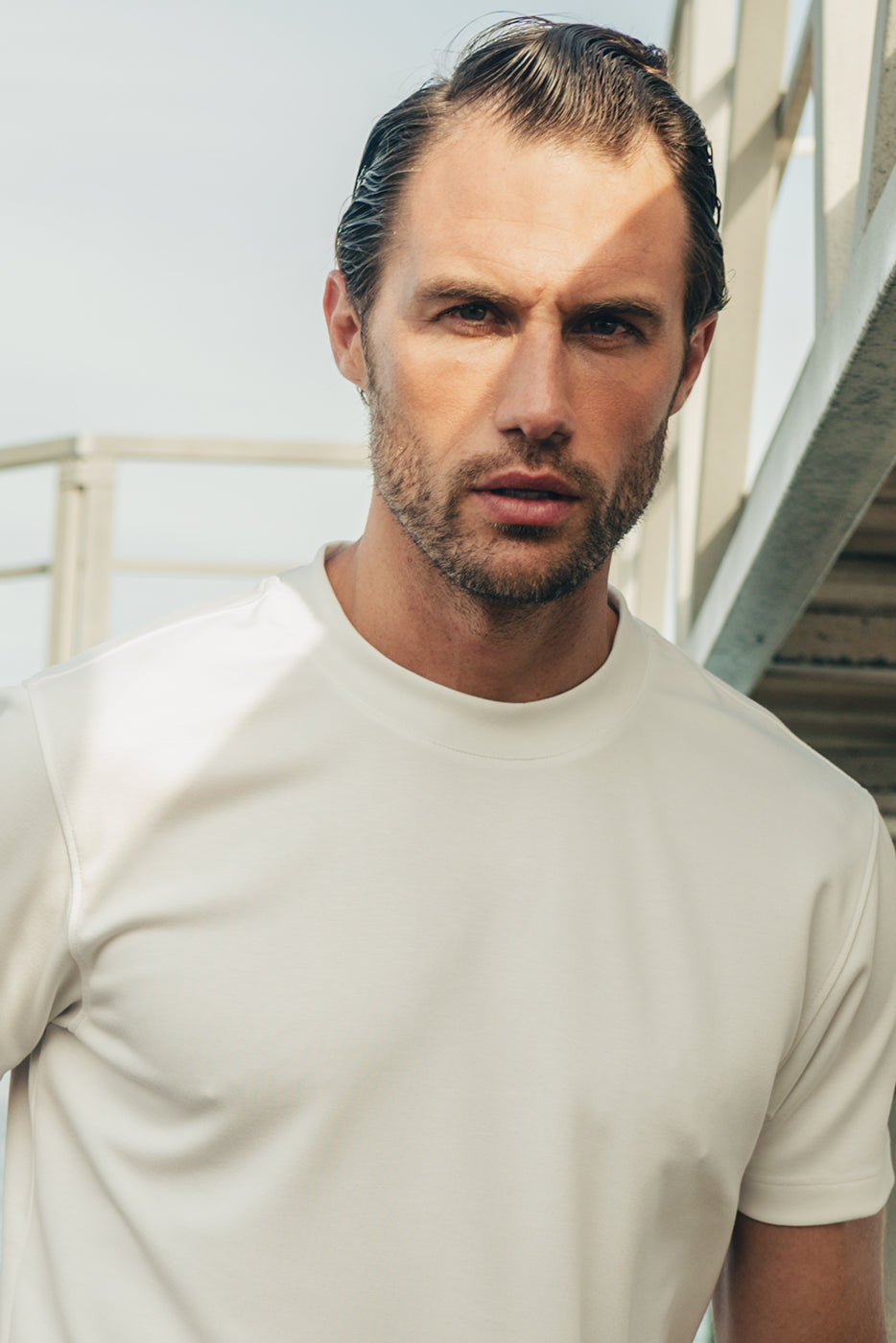 Camiseta blanca hombre lisa