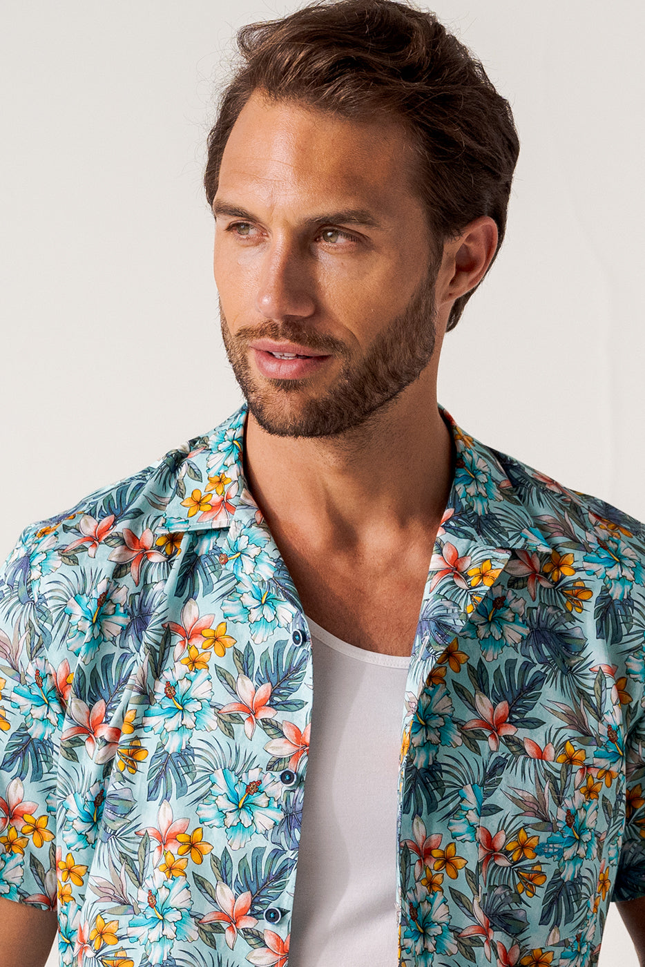 Camisa bowling hombre estampado surfero