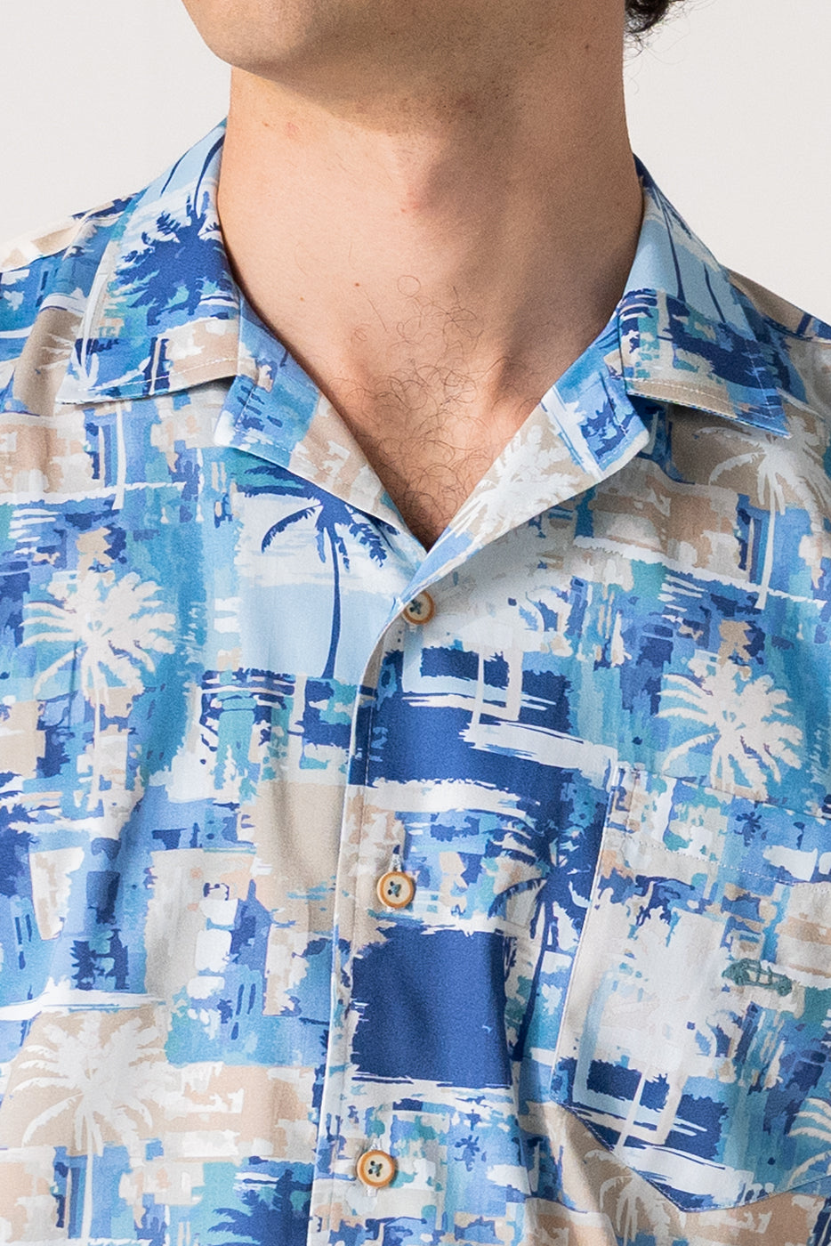 Camisa bowling hombre estampado patchwork